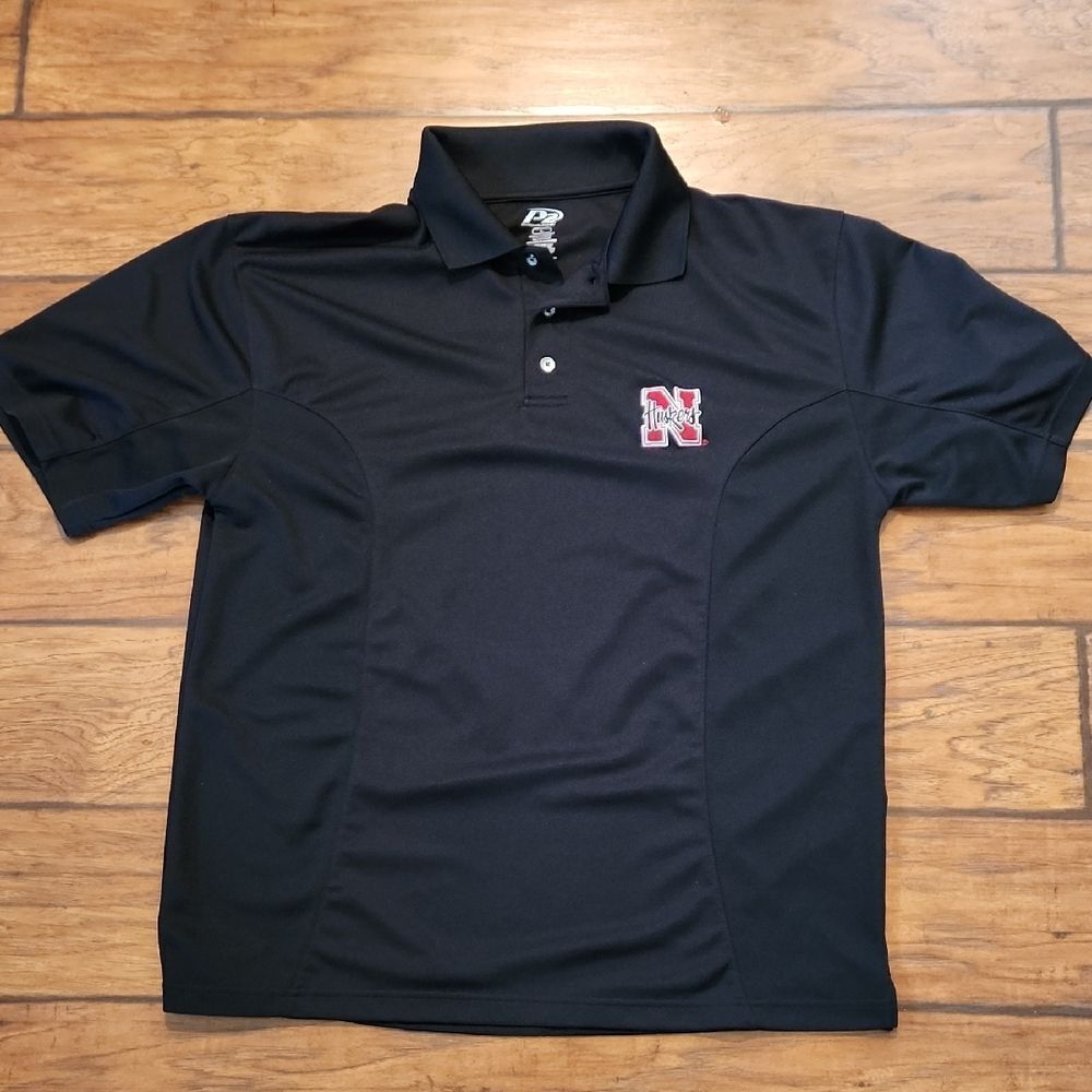 Pro Player Black Polo Shirt with Embroidered Logo